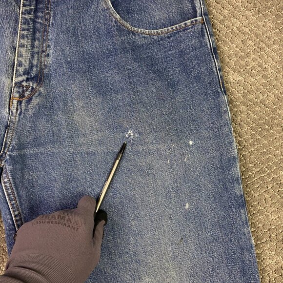 Y2K G Unit Denim Jean Shorts Men's Size 38 Blue Baggy Cotton Vintage Carpenter - Picture 3 of 15